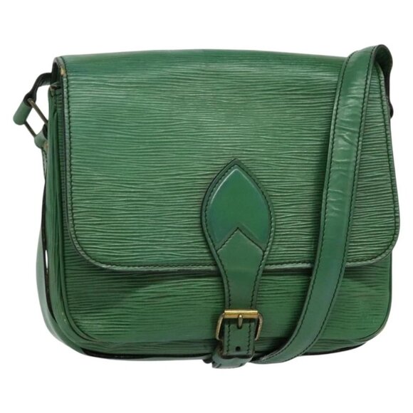 LOUIS VUITTON Epi Cartouchiere MM Shoulder Bag Green - Picture 1 of 16
